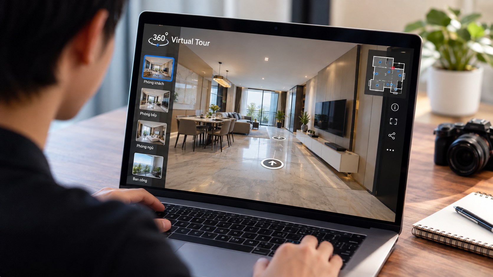 Showroom công nghệ và không gian trưng bày sản phẩm số hóa VR360 tích hợp điểm chạm tương tác