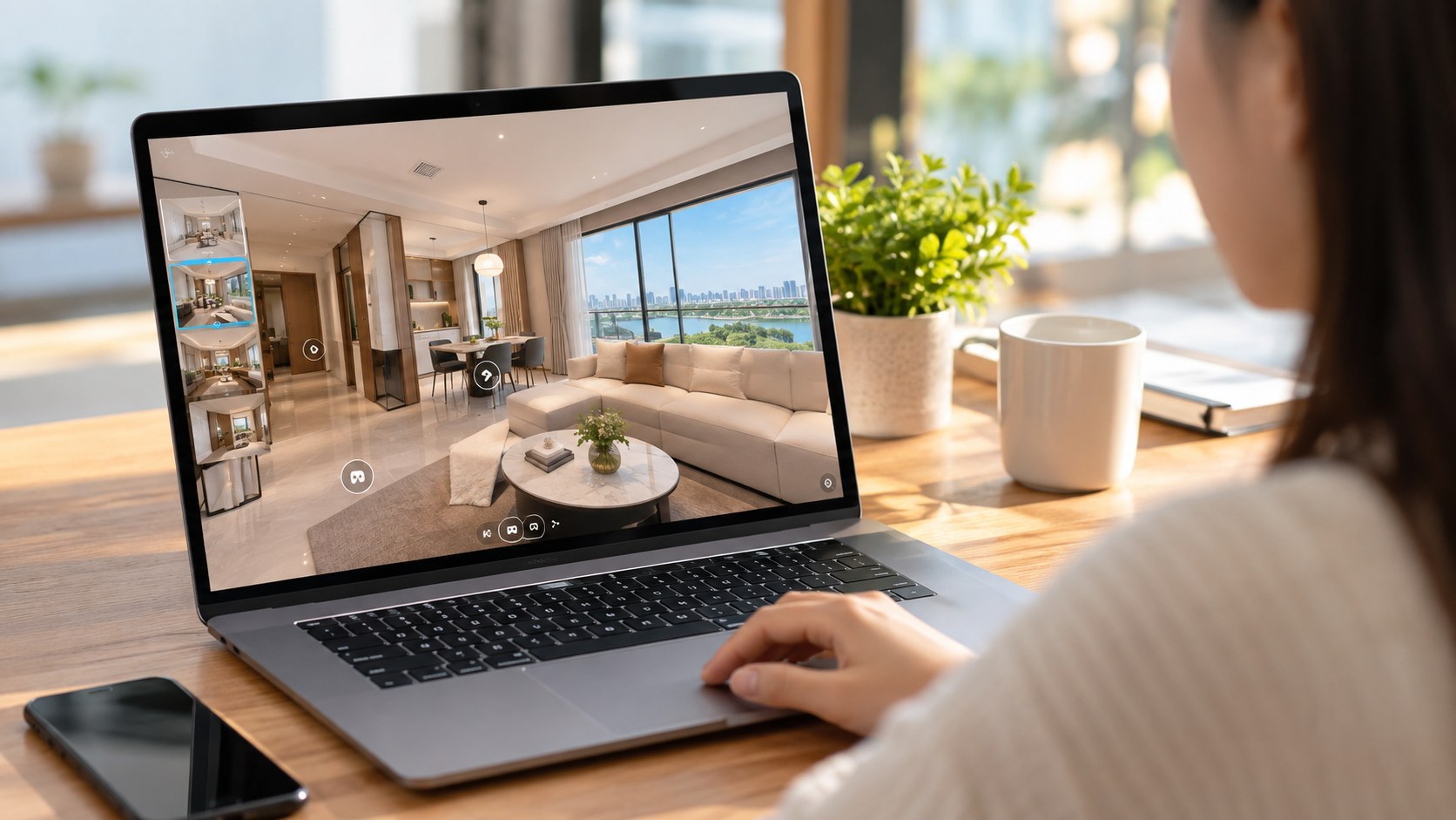 Không gian văn phòng và các phòng ban chức năng tích hợp điểm chạm tương tác số 360 độ