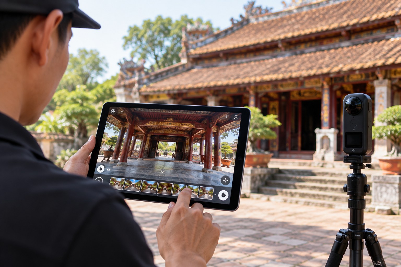 Khách hàng zoom cận cảnh kiểm tra vật liệu nội thất và tiêu chuẩn bàn giao dự án