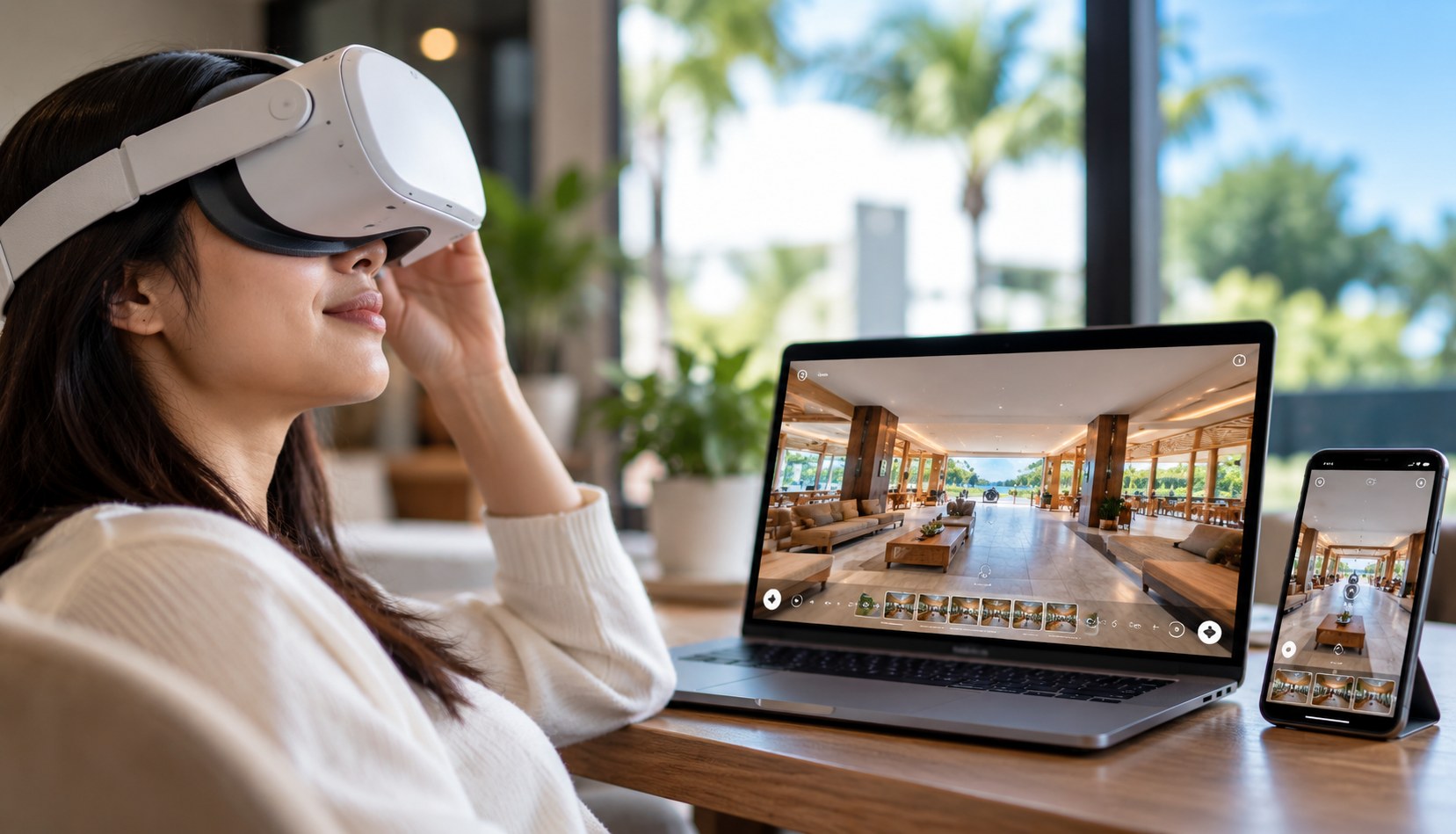 Sa bàn ảo bất động sản cho phép chọn từng block căn hộ để xem hướng view và sơ đồ mặt bằng