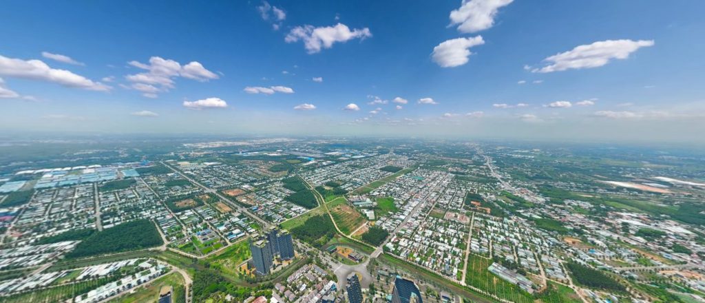 Toàn cảnh đại đô thị EcoLakes Mỹ Phước chụp từ flycam 360°