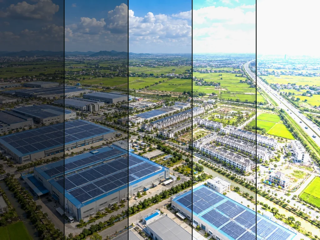 Năm mức phơi sáng của cùng một khung hình