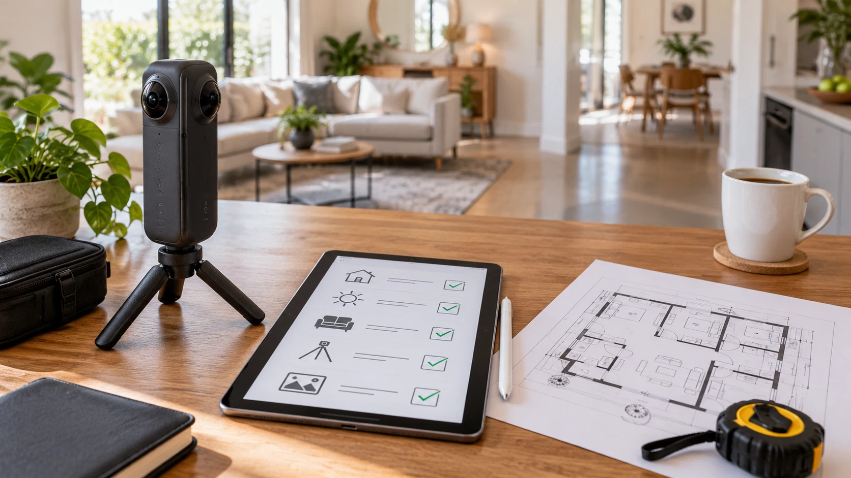 Danh sách kiểm tra và quy trình chuẩn bị không gian hiện trường trước khi chụp Virtual Tour 360 độ