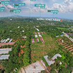 VR360 đất nền dự án Gia Kiệm: flycam 360 toàn cảnh có nhãn trục đường và thời gian di chuyển tới các điểm lân cận
