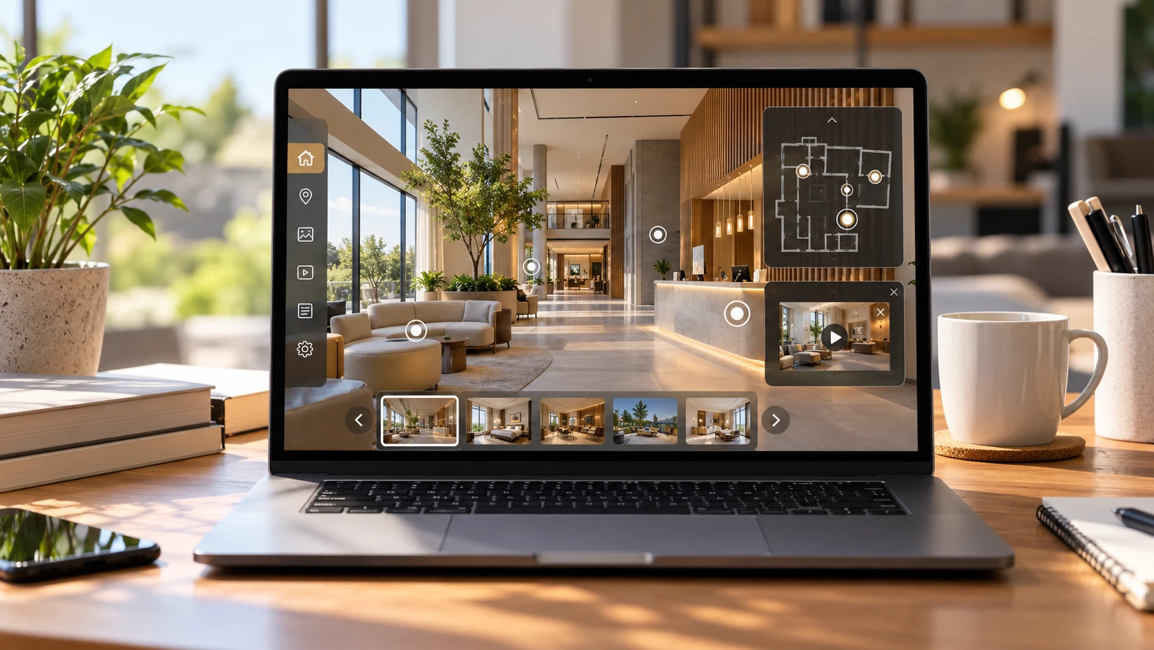 Giao diện VR Tour tự chủ lưu trữ trên server riêng không phát sinh phí thuê bao định kỳ